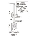 ابعاد پایه ساعت 60 کیلوگرم مگنتی اینسایز