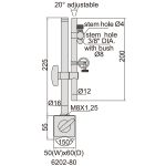 ابعاد پایه ساعت 80 کیلوگرم مگنتی اینسایز