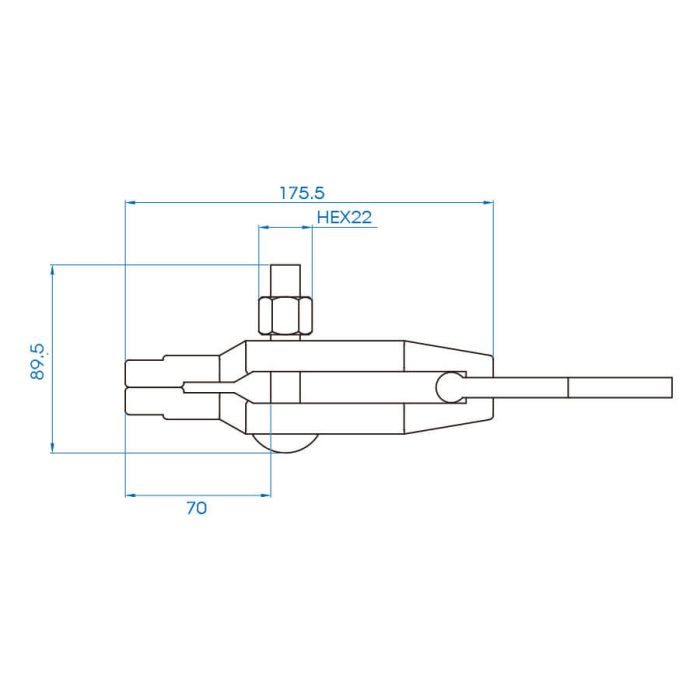 ابعاد گیره مستقیم صافکاری کینگتونی