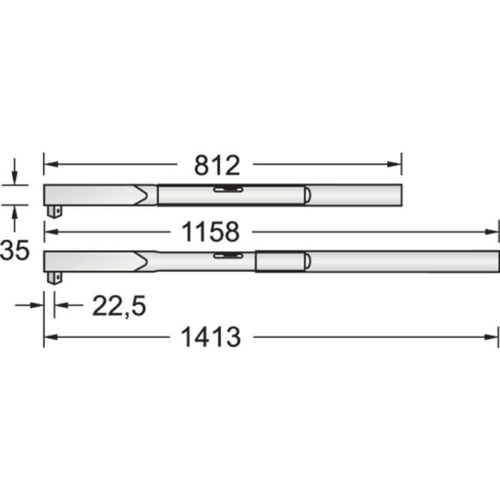 ابعاد ترکمتر آلومینیومی 760 نیوتون متر گدور آلمان