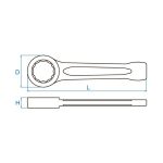 آچار رینگ چکش خوار کینگ تونی تایوان - Image 2