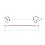 آچار دو سر تخت کینگ تونی مدل 1900 - Image 2