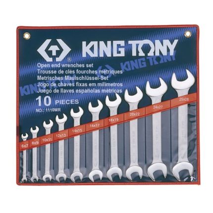 آچار دو سر تخت 10 عددی کینگ تونی مدل 1110MR آچار فروش