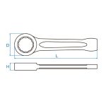 آچار رینگ دم موشی کینگ تونی مدل 10B0 - Image 2