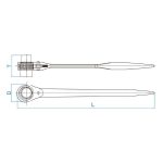 آچار یکسر جغجغه دم موشی کینگ تونی مدل 1500 - Image 2