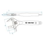 آچار فرانسه لوله گیر کینگ تونی مدل 08R-3614 - Image 2