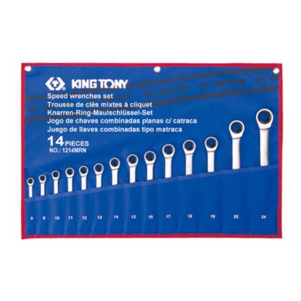 ست آچار جغجغه ثابت یکسر رینگ 14 عددی کینگ تونی مدل 12114MRN آچار فروش