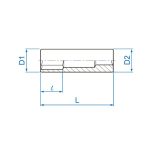 بکس 1/4 اینچ 6 گوش بلند کینگ تونی مدل 2235S - Image 2