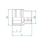 بکس 6 گوش درایو 1/2 کینگ تونی مدل 4335MR - Image 2