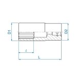 بکس بلند 12 گوش درایو 1/2 کینگ تونی مدل 4230M - Image 2