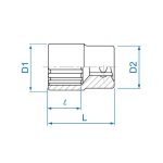 بکس 1/4 اینچ 12 گوش کینگ تونی مدل 2330S - Image 2