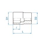 بکس 1/4 اینچ 6 گوش کینگ تونی مدل 2335M - Image 2