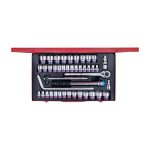 جعبه بکس اینچ و میلیمتر درایو 1/2 کینگ تونی مدل 4044CR آچار فروش