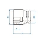 بکس درایو 3/4 فشار قوی 12 گوش کینگ تونی 6530M - Image 2