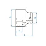 بکس درایو 3/4 فشار قوی 6 گوش کینگ تونی 6535M - Image 2