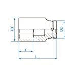 بکس 6 گوش بلند فشار قوی درایو 3/4 کینگ تونی 6435M - Image 2