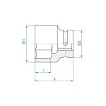 بکس 1 اینچ درایو فشار قوی 6 گوش کینگ تونی 8535M - Image 2