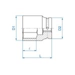 بکس بلند 1 اینچ درایو فشار قوی 6 گوش کینگ تونی 8435M - Image 2