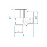 بکس درایو 3/4 کینگ تونی 6 گوش مدل 6335M - Image 2