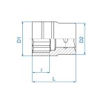 بکس درایو 1 اینچ میلیمتر 12 گوش کینگ تونی مدل 8330M - Image 2