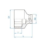 بکس درایو 1/2 فشار قوی 6 گوش مدل 4535M - Image 2