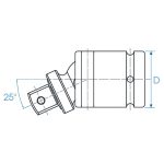 لقلقه درایو 1 اینچ فشار قوی کینگ تونی تایوان 8797P - Image 2