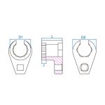 بکس سنسور اکسیژن درایو 3/8 اینچ کینگ تونی 9AJ3122 - Image 3